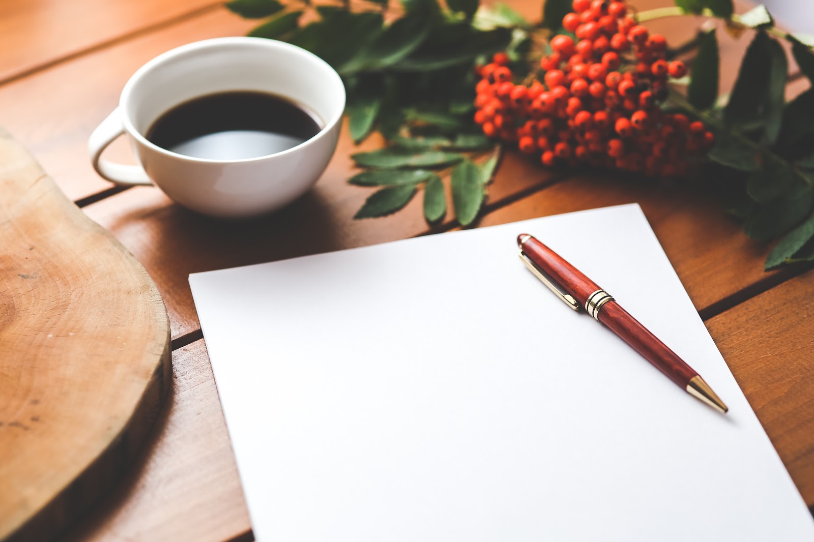 coffee cup desk pen